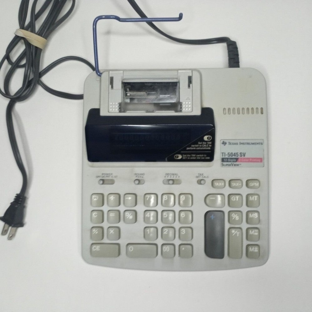 Texas Instruments TI-5045 SV SuperView Calculator 12 Digits 2 Color Printing